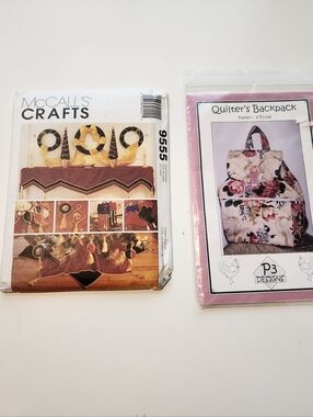 2 Vintage Craft Sewing Pattern McCalls Quilting Backpack Uncut